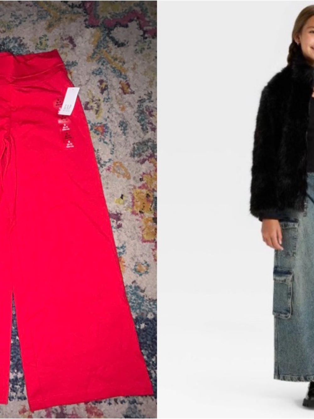 GAP Kids Red Wide-Leg Flare Pants